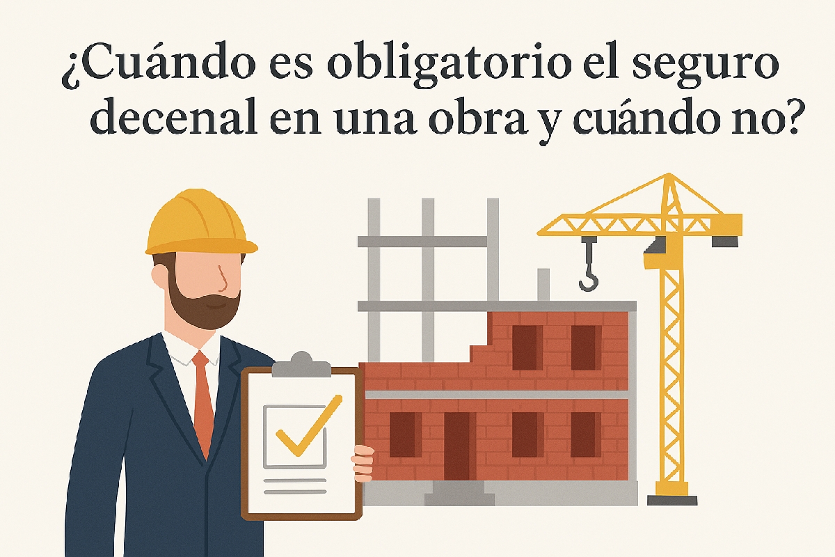 ¿Cuándo es obligatorio el seguro decenal en una obra y cuando no?